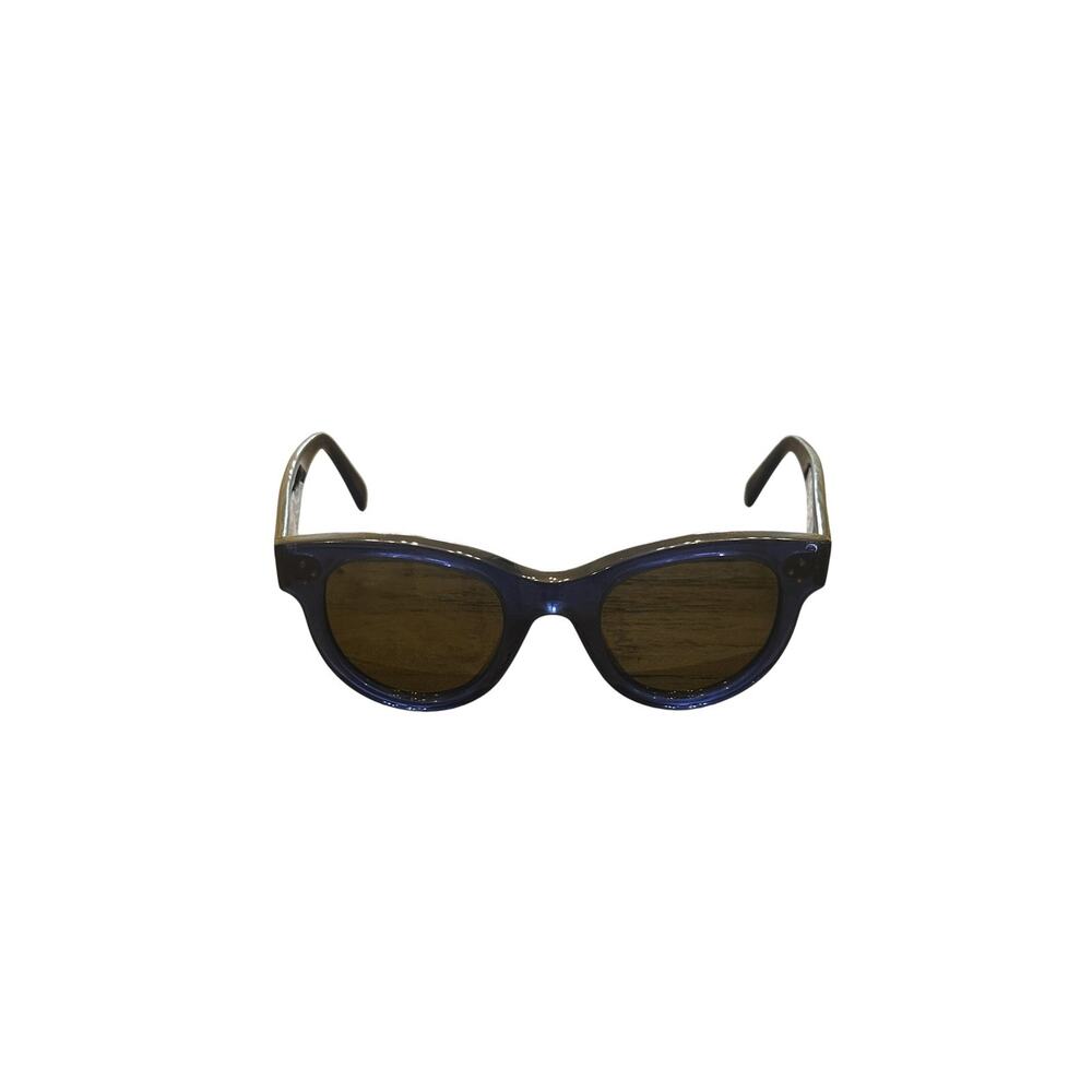 Celine CL4003IN 90E Baby Audrey Blue Frame Brown Gradient Oval Sunglasses - Picture 3 of 9